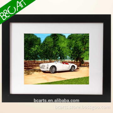 Top design landscape painting trees and car print photo scenery picture